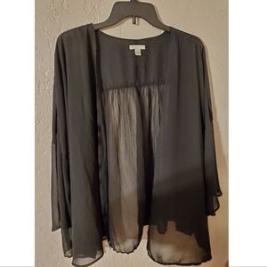 EUC Cato Sheer Black Kimono Cover Up